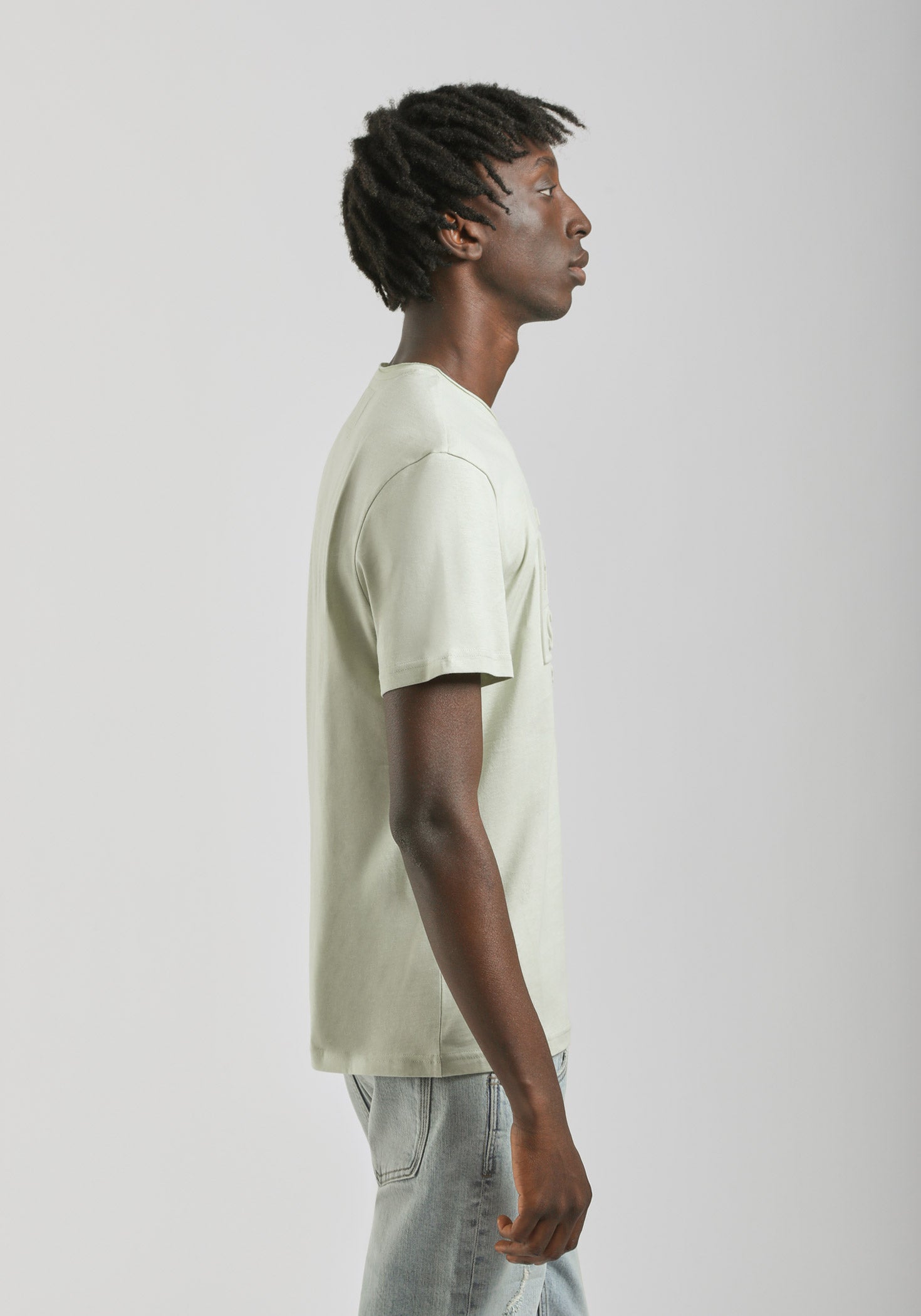 T-shirt con stampa a rilievo|Colore:Verde