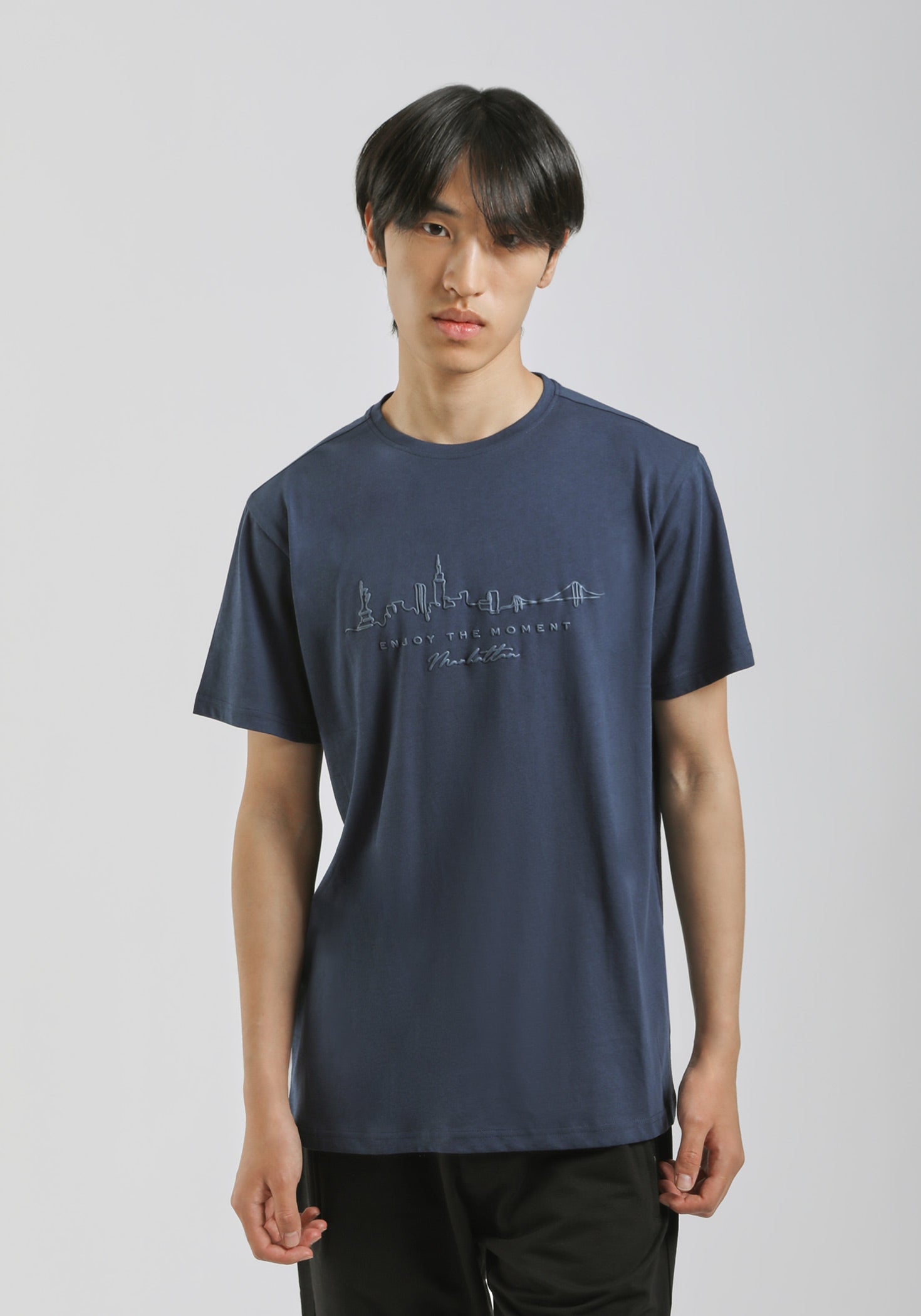 T-shirt con stampa|Colore:Jeans
