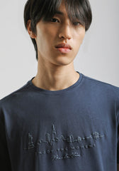 T-shirt con stampa|Colore:Jeans
