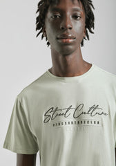 T-shirt 100% cotone con stampa|Colore:Verde