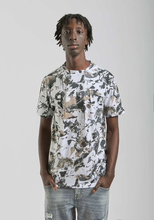 T-shirt fantasia 100% cotone|Colore:Bianco