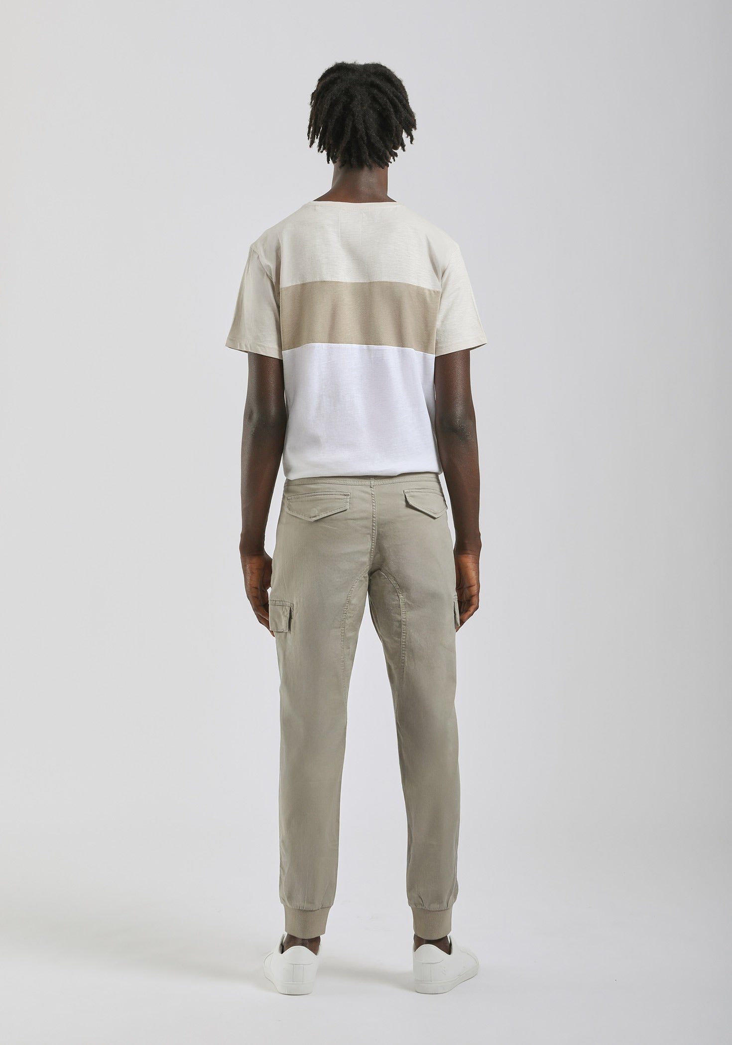 Pantaloni cargo con elastici alle caviglie|Colore:Safari