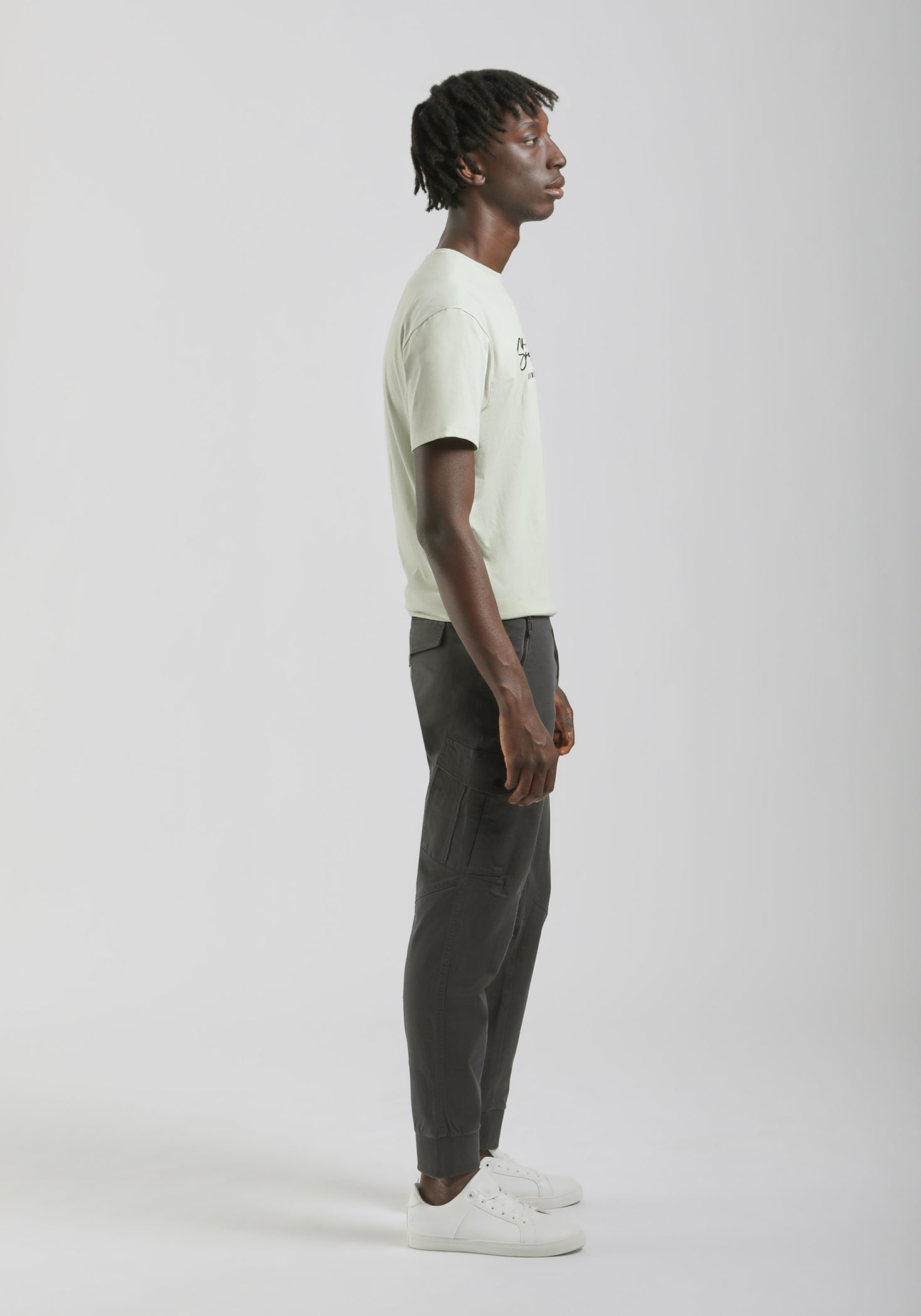 Pantalone cargo in cotone|Colore:Grigio scuro