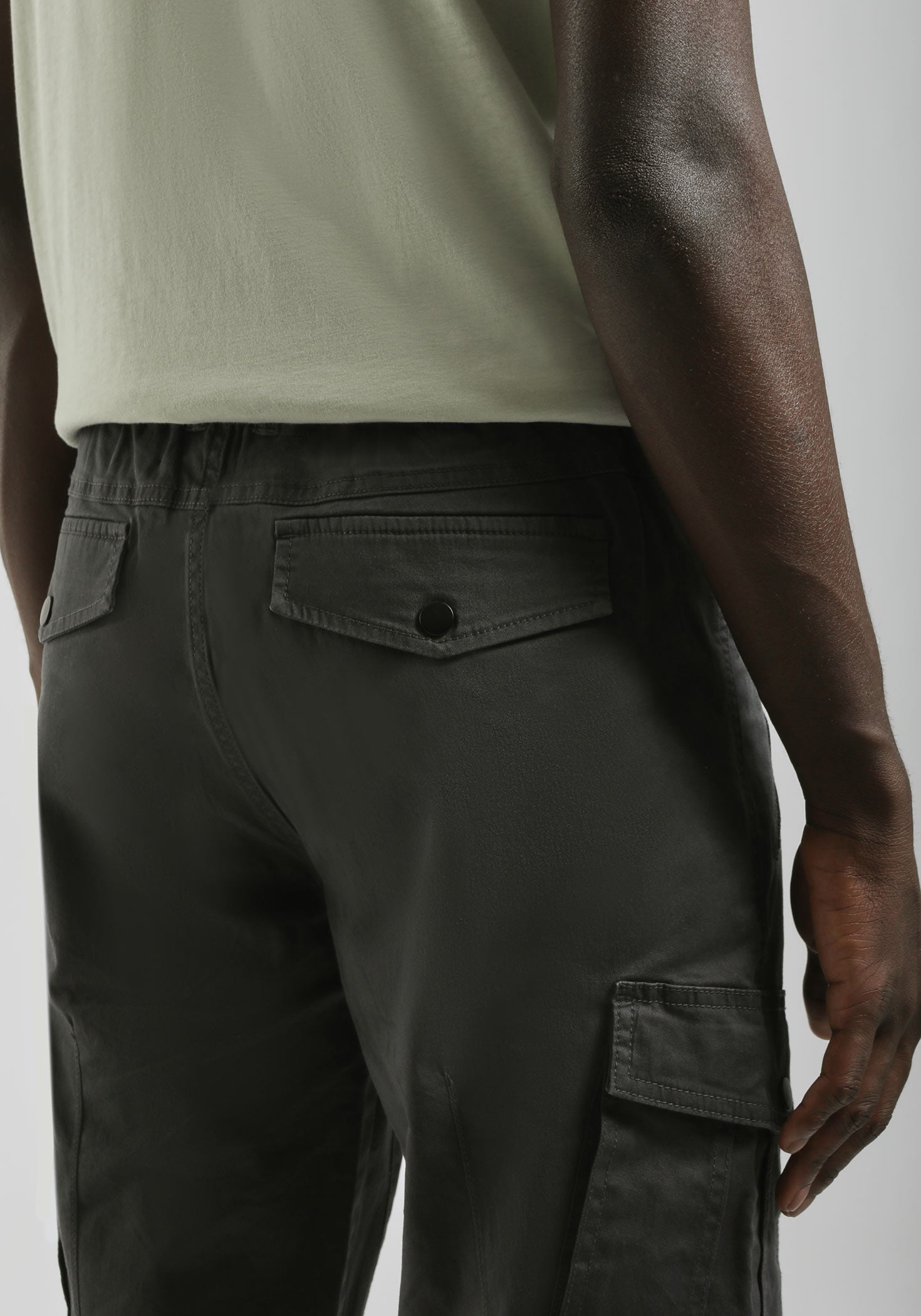 Pantalone cargo in cotone|Colore:Grigio scuro