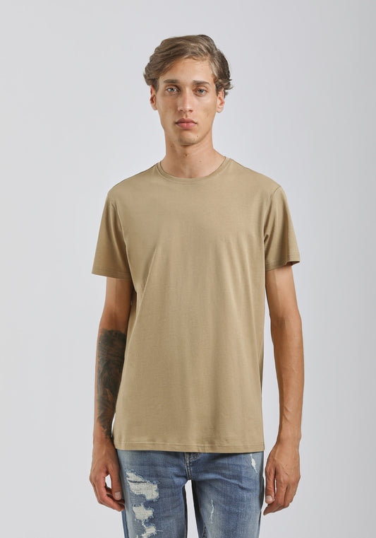 T-shirt basic 100% cotone|Colore:Beige
