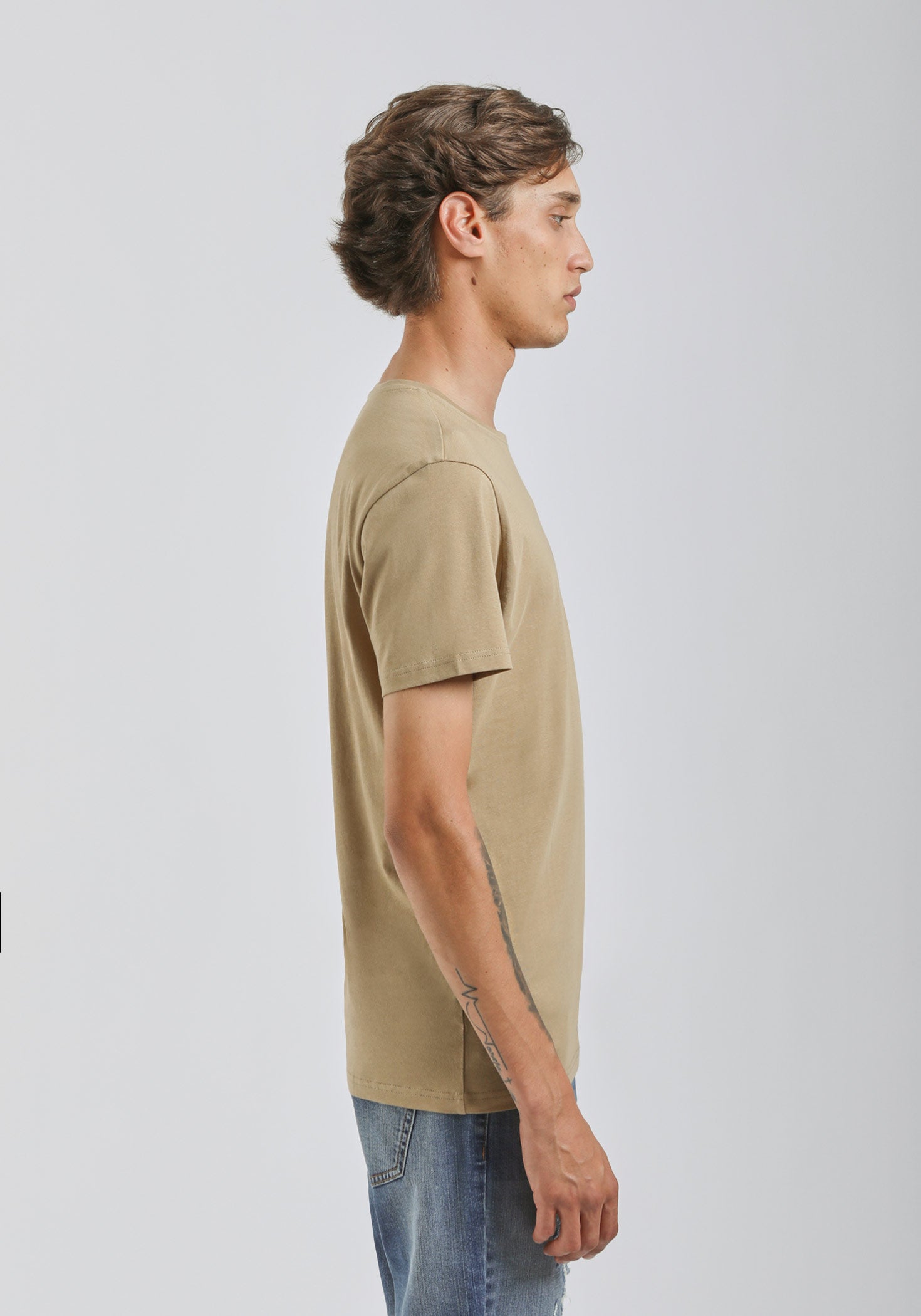 T-shirt basic 100% cotone|Colore:Beige
