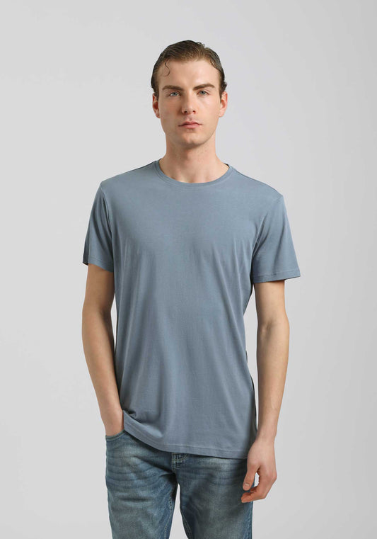 T-shirt basic 100% cotone|Colore:Ciano