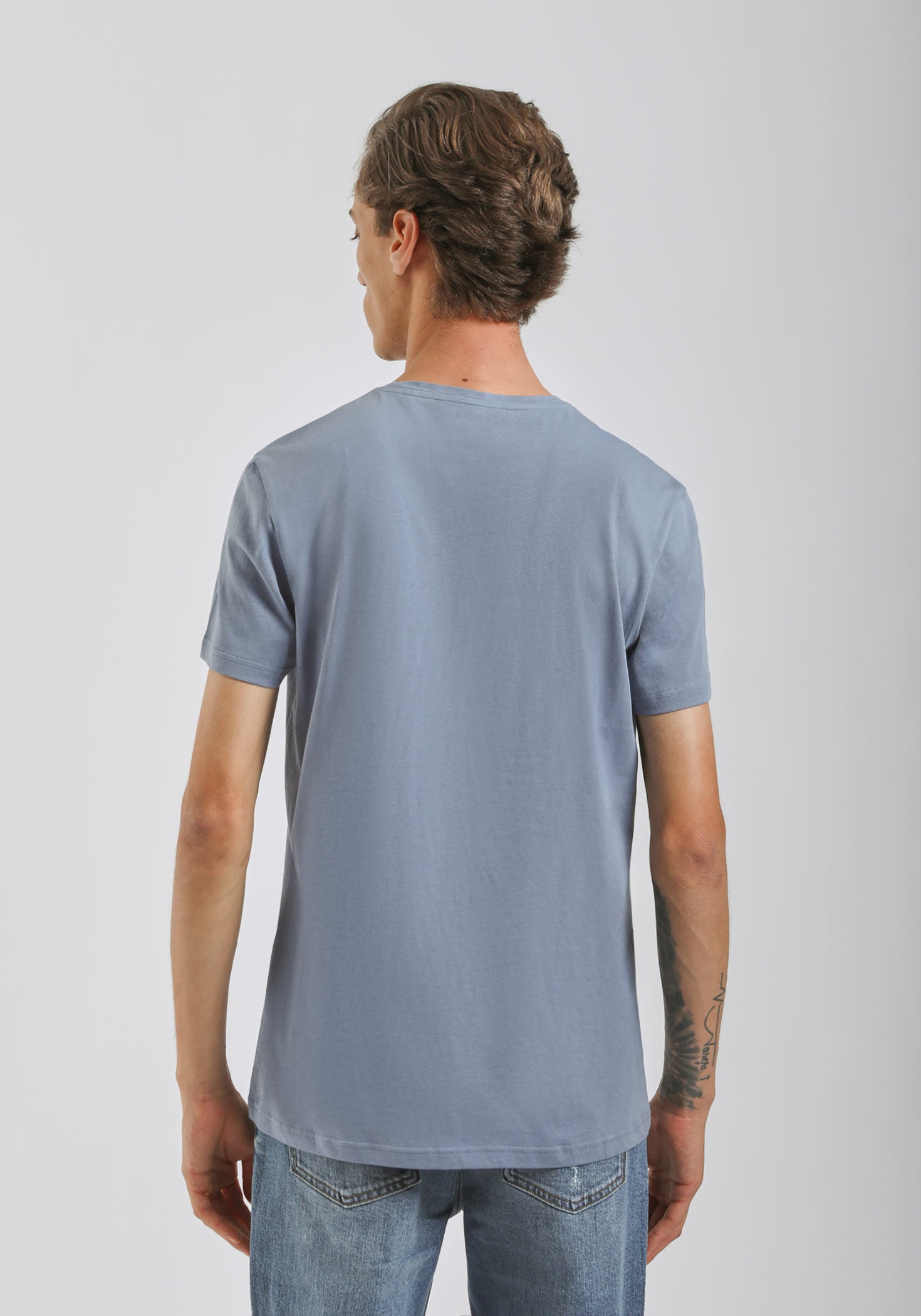 T-shirt basic 100% cotone|Colore:Ciano