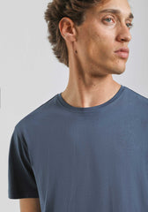 T-shirt basic 100% cotone|Colore:Jeans