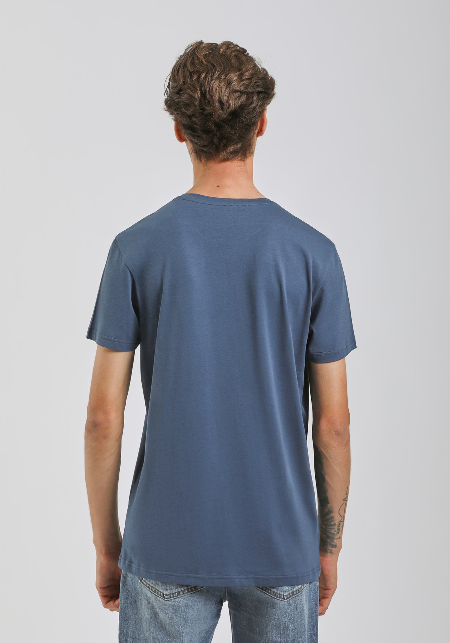 T-shirt basic 100% cotone|Colore:Jeans