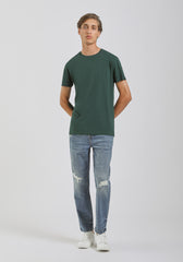 T-shirt basic 100% cotone|Colore:Petrolio