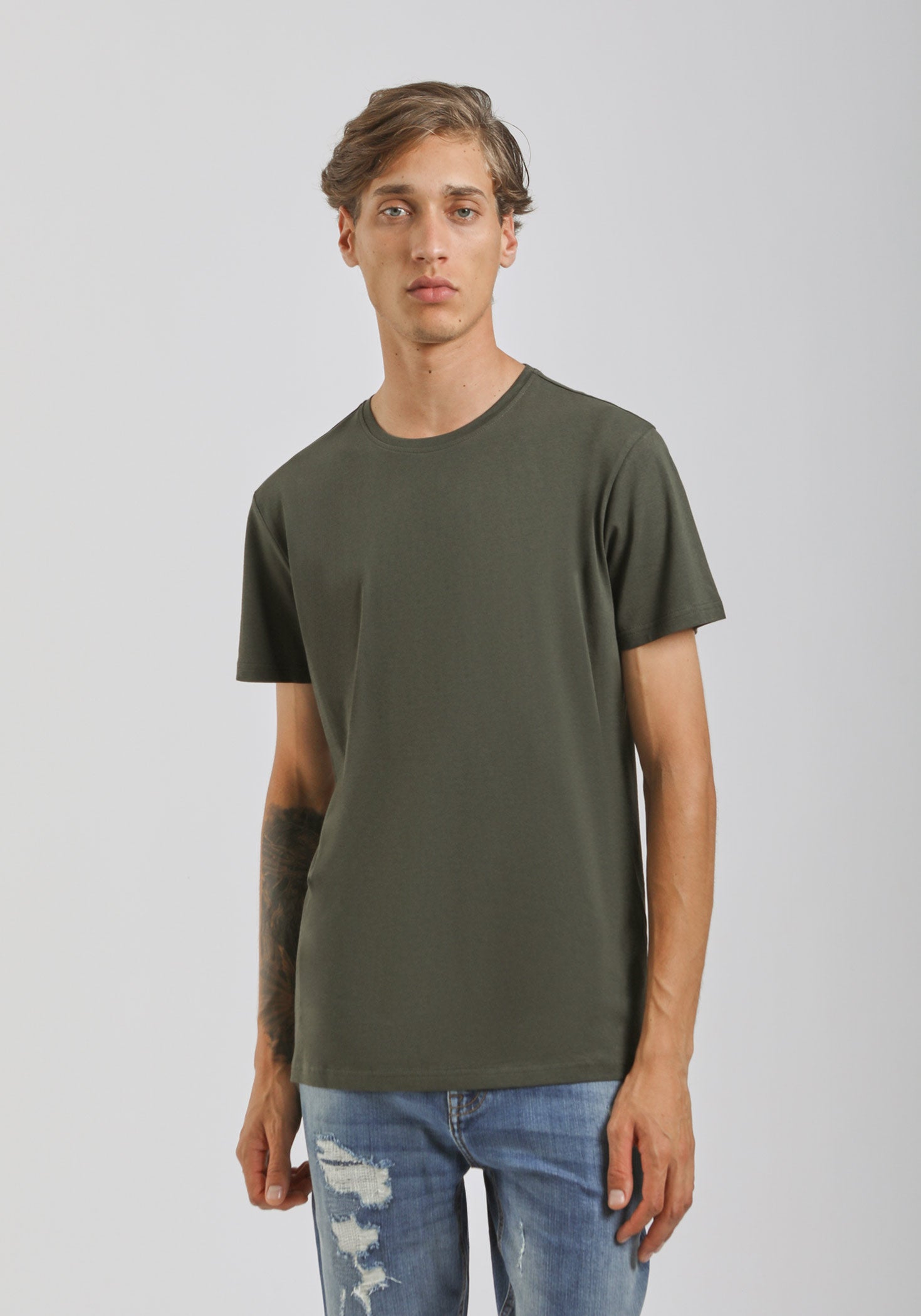 T-shirt basic 100% cotone|Colore:Verde bosco