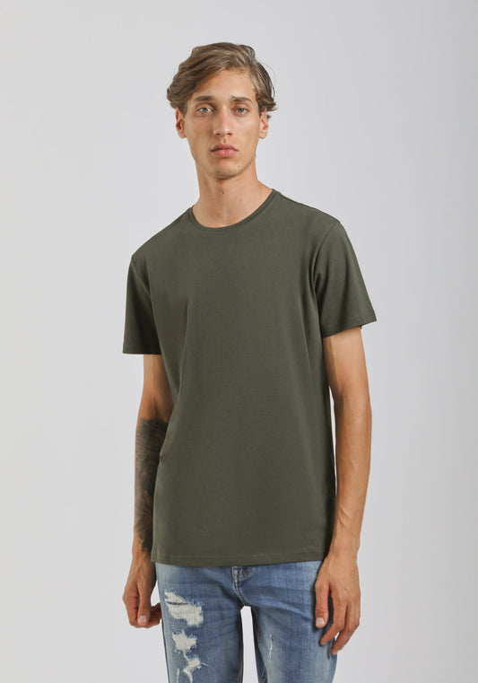 T-shirt basic 100% cotone|Colore:Verde bosco