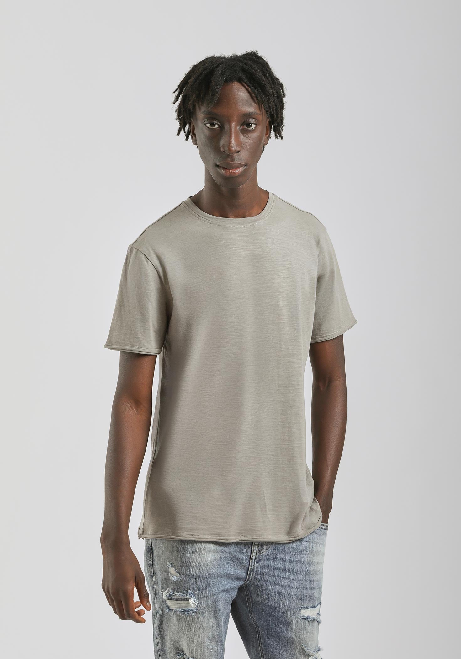 T-shirt basic 100% cotone|Colore:Grigio medio