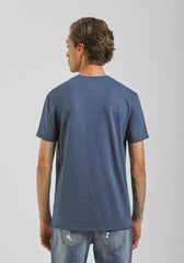 T-shirt basic 100% cotone|Colore:Jeans
