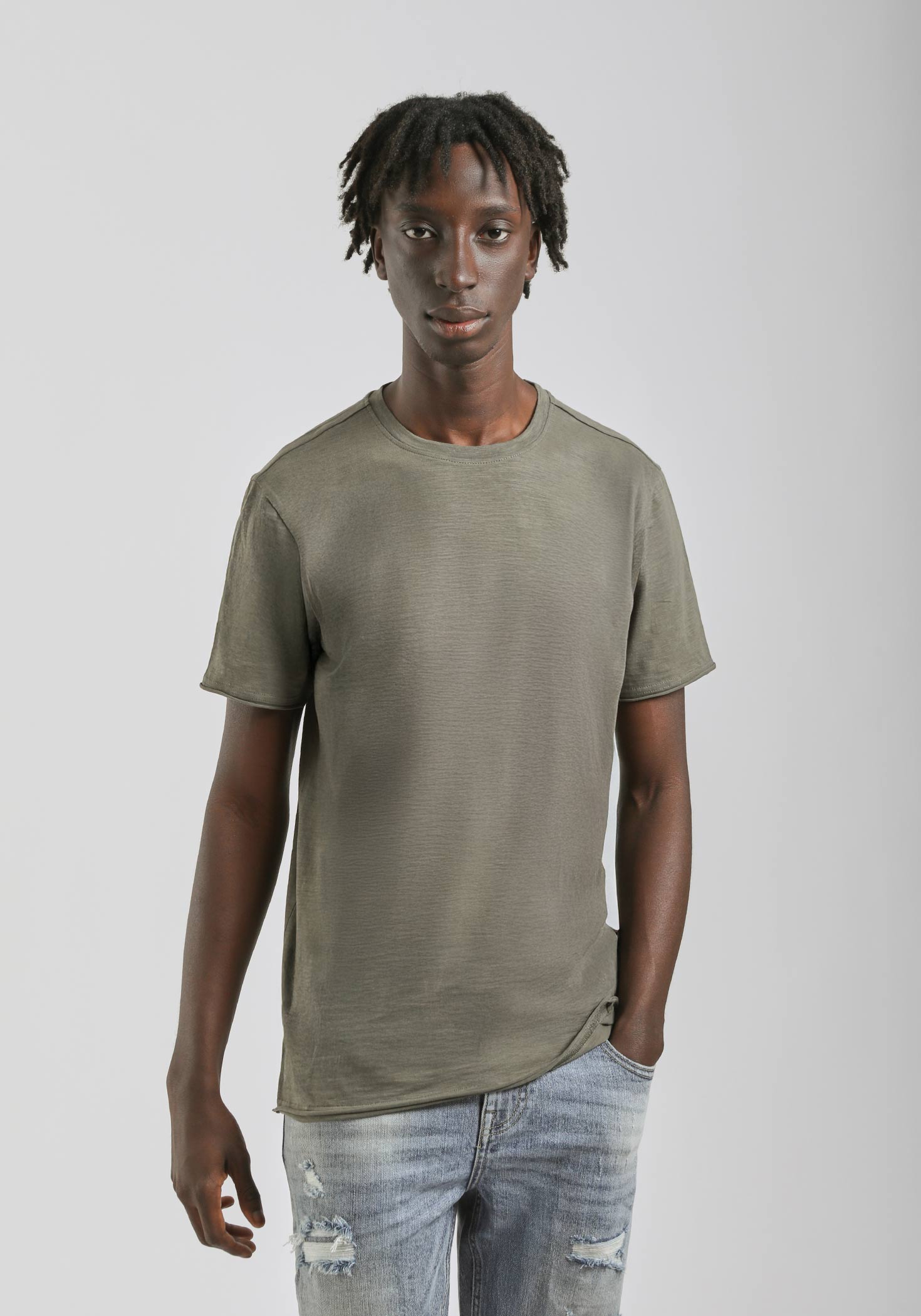 T-shirt basic 100% cotone|Colore:Salvia