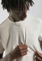 T-shirt elastica con stampa|Colore:Ecrù