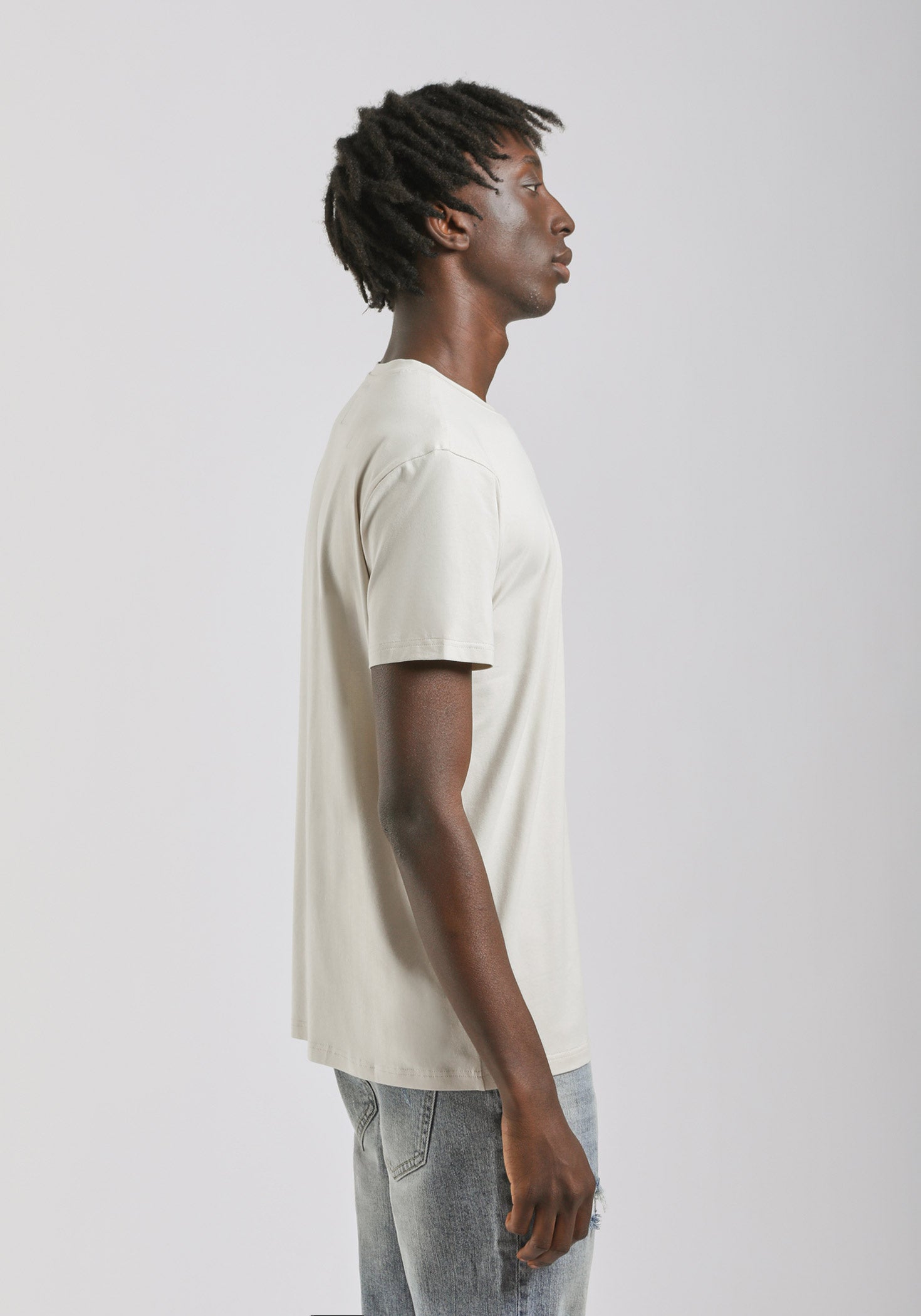 T-shirt elastica con stampa|Colore:Ecrù