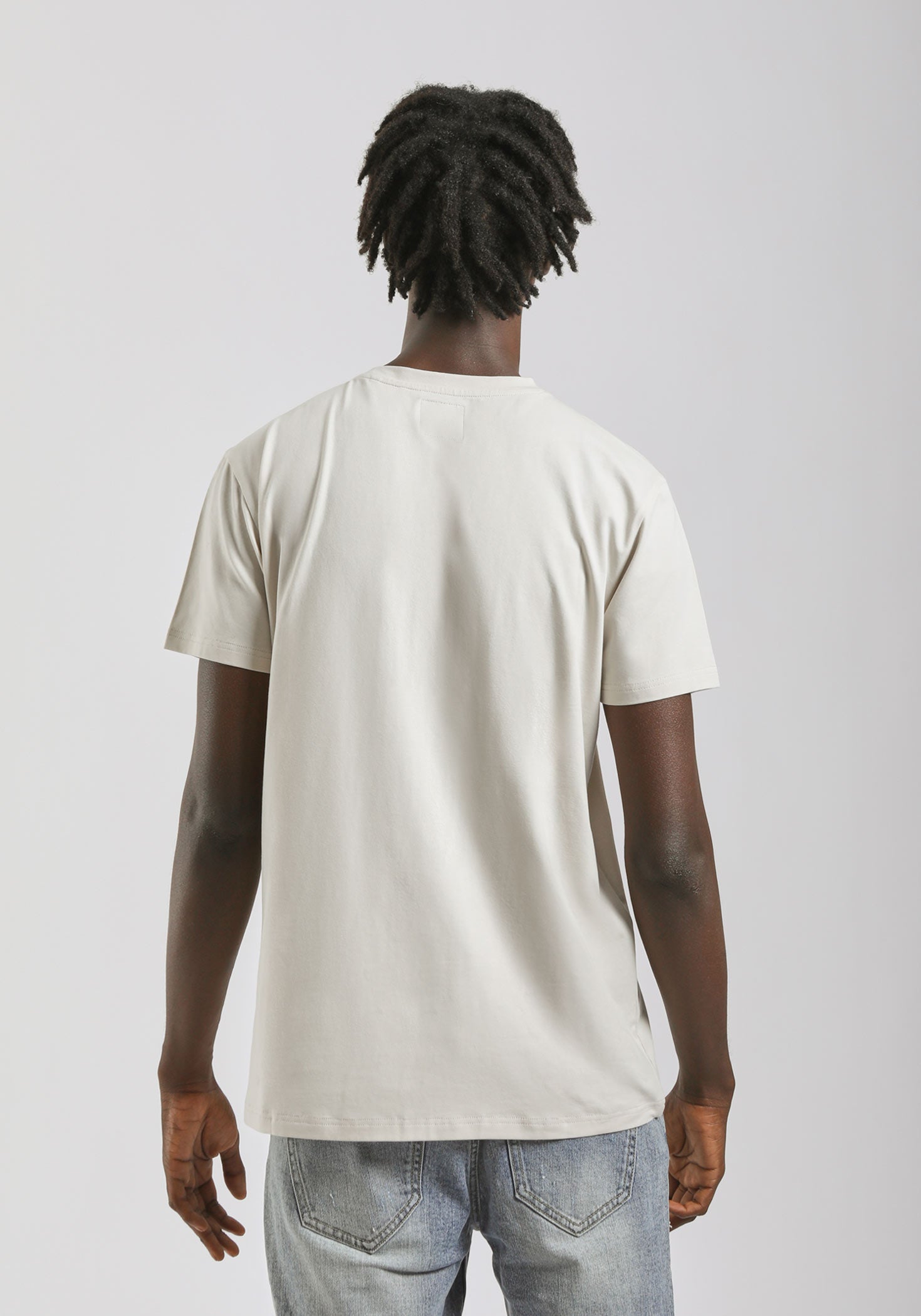 T-shirt elastica con stampa|Colore:Ecrù