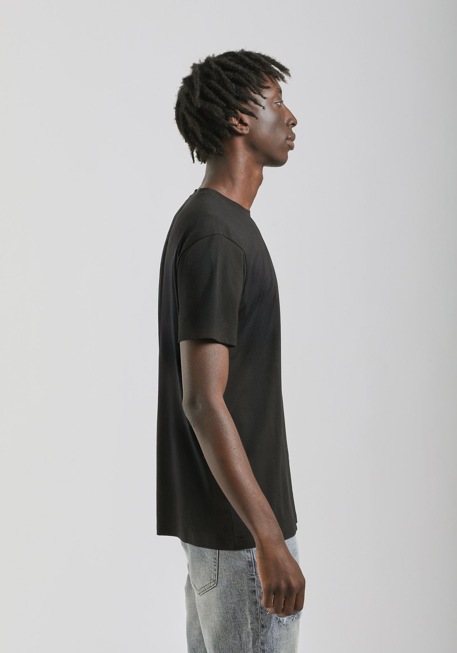 T-shirt elastica con stampa|Colore:Nero