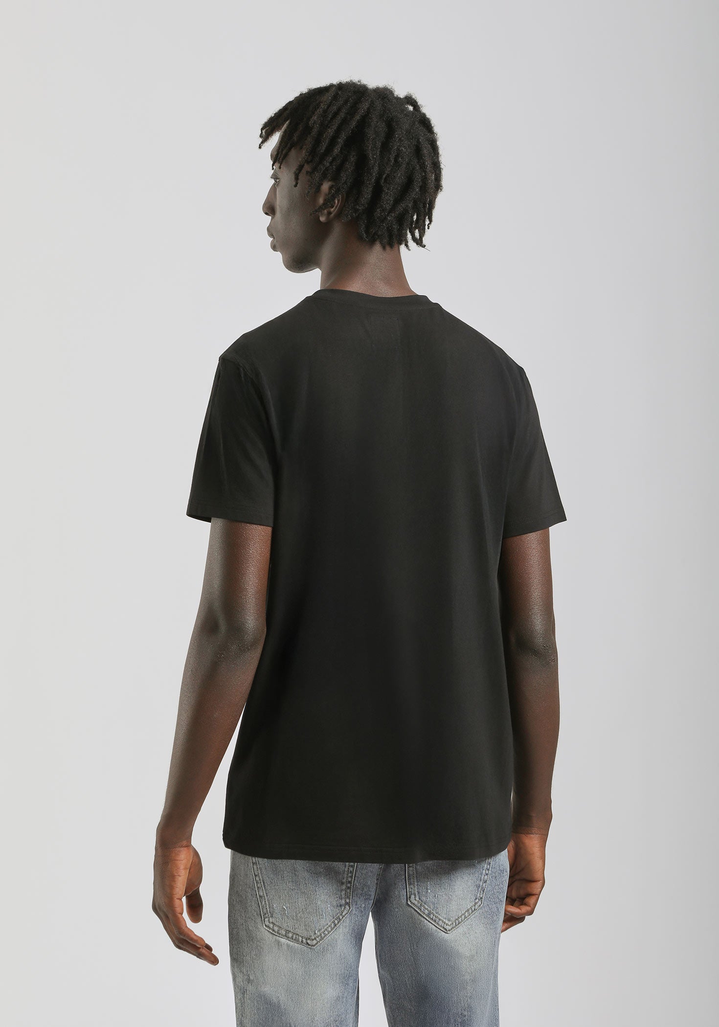 T-shirt elastica con stampa|Colore:Nero