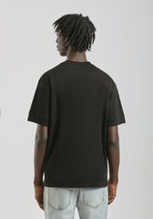 T-shirt over con stampa|Colore:Nero