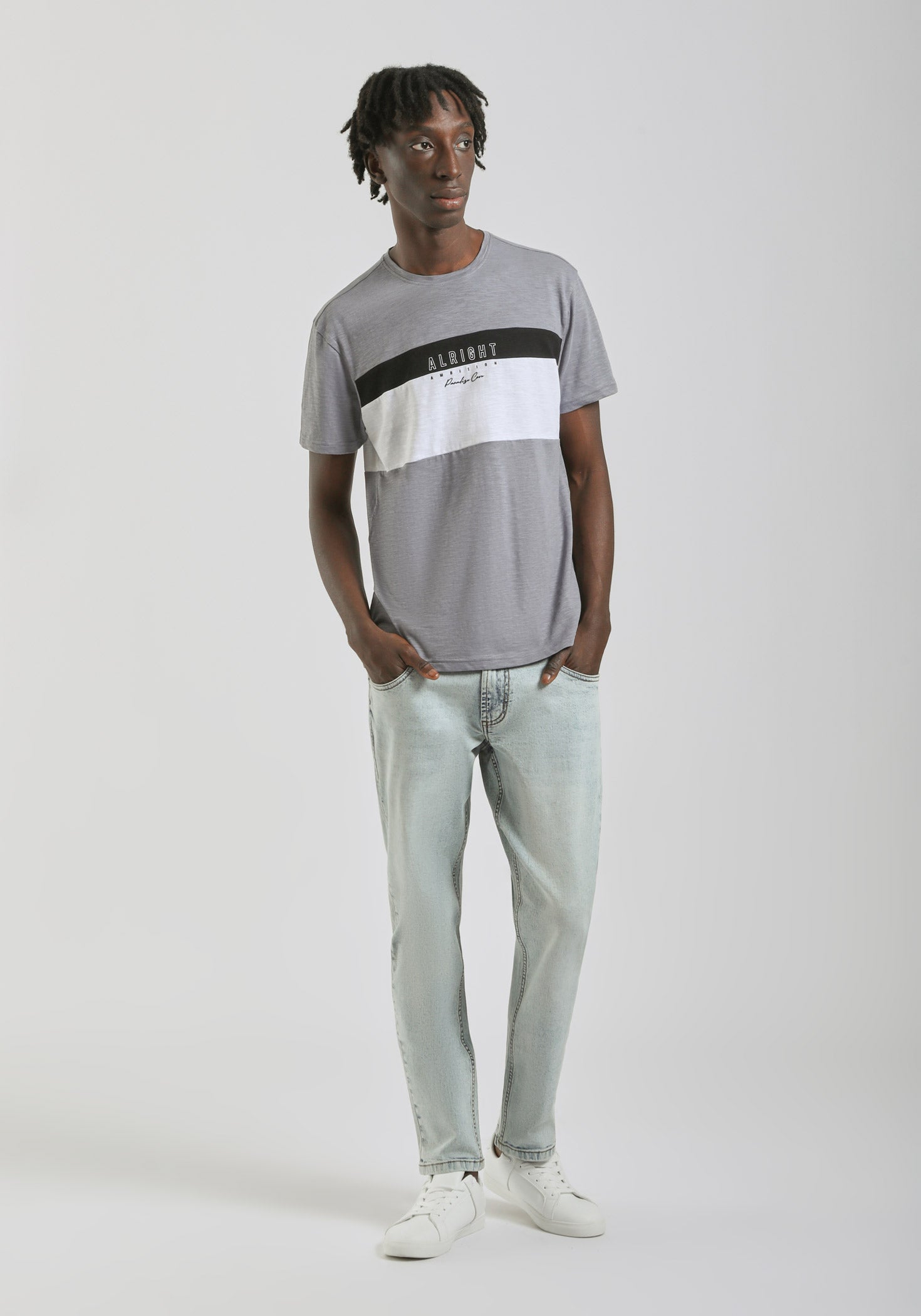 T-shirt colorblock|Colore:Avion