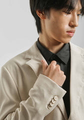 Giacca tinta unita|Colore:Beige