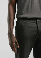 Pantaloni chino in cotone|Colore:Grigio scuro