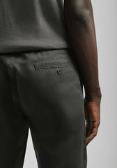 Pantaloni chino in cotone|Colore:Grigio scuro