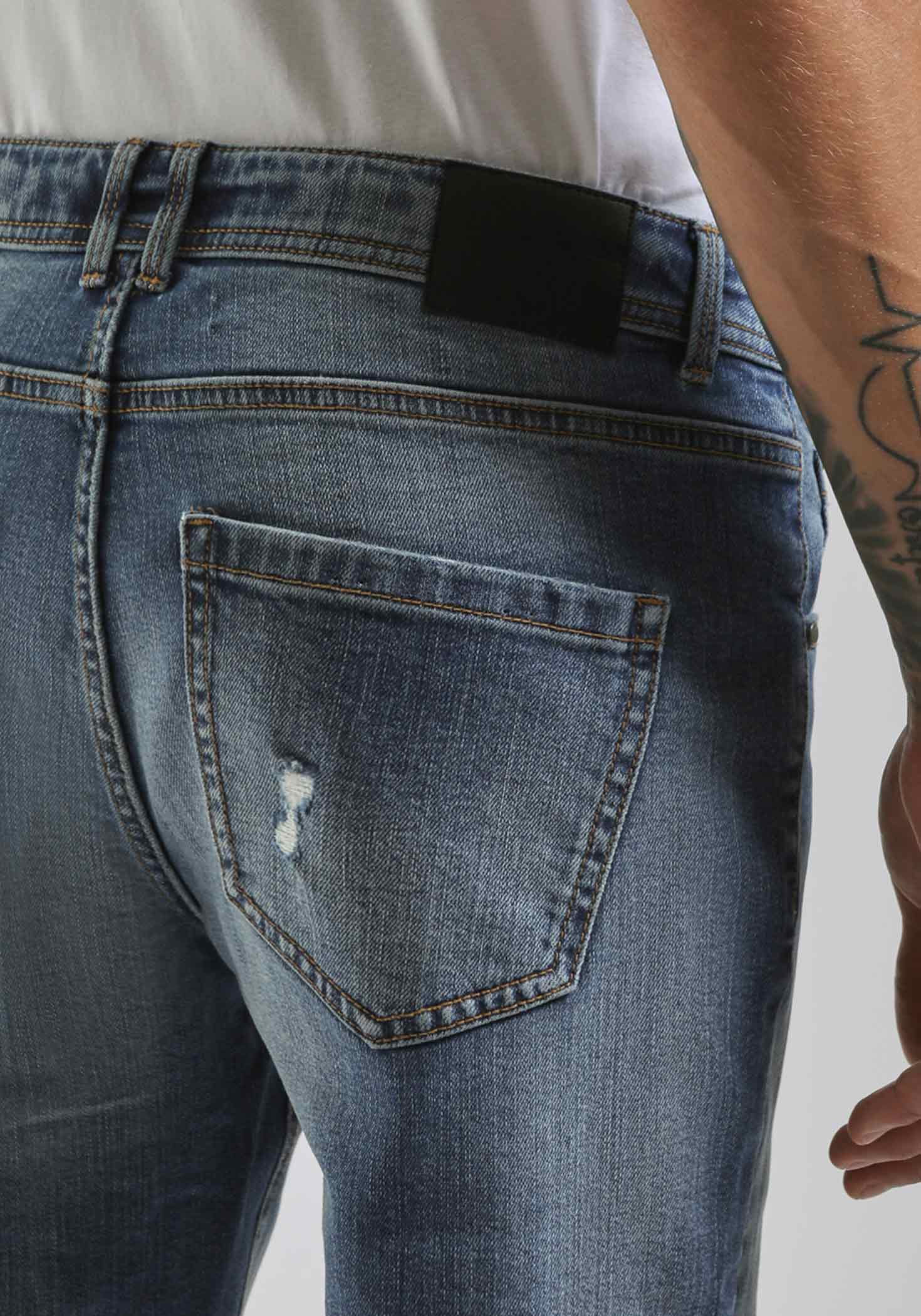 Jeans skinny fit con strappi|Colore:Jeans