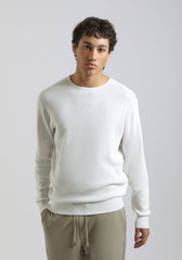 Maglia girocollo strutturato|Colore:Ecrù