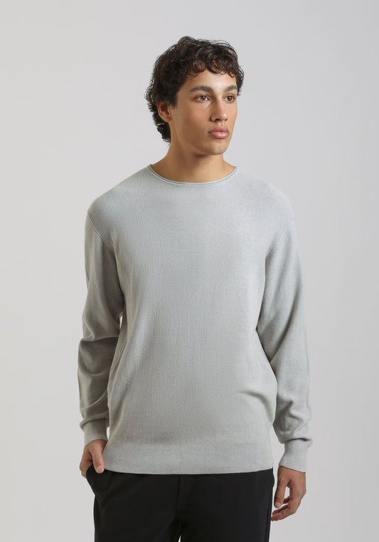 Maglia girocollo strutturato|Colore:Ghiaccio tw