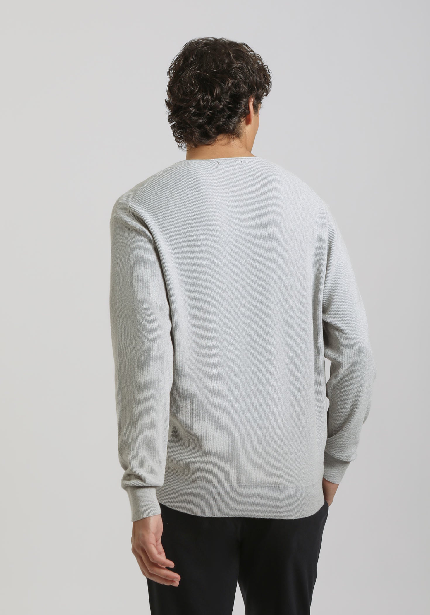 Maglia girocollo strutturato|Colore:Ghiaccio tw