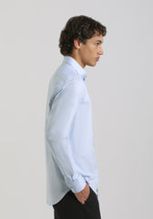 Camicia manica lunga 100% cotone|Colore:Cielo