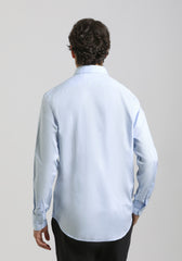 Camicia manica lunga 100% cotone|Colore:Cielo