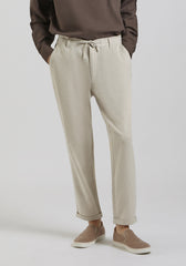 Pantaloni misto lino|Colore:Ecrù