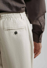 Pantaloni misto lino|Colore:Ecrù