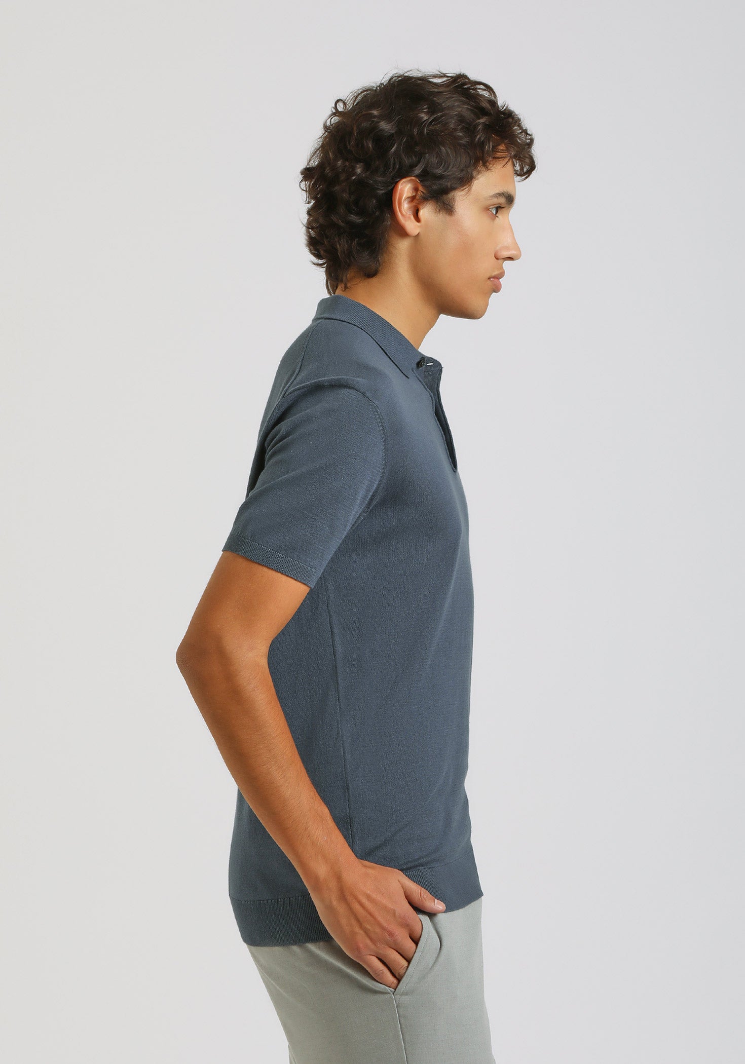 Polo in maglia|Colore:Denim