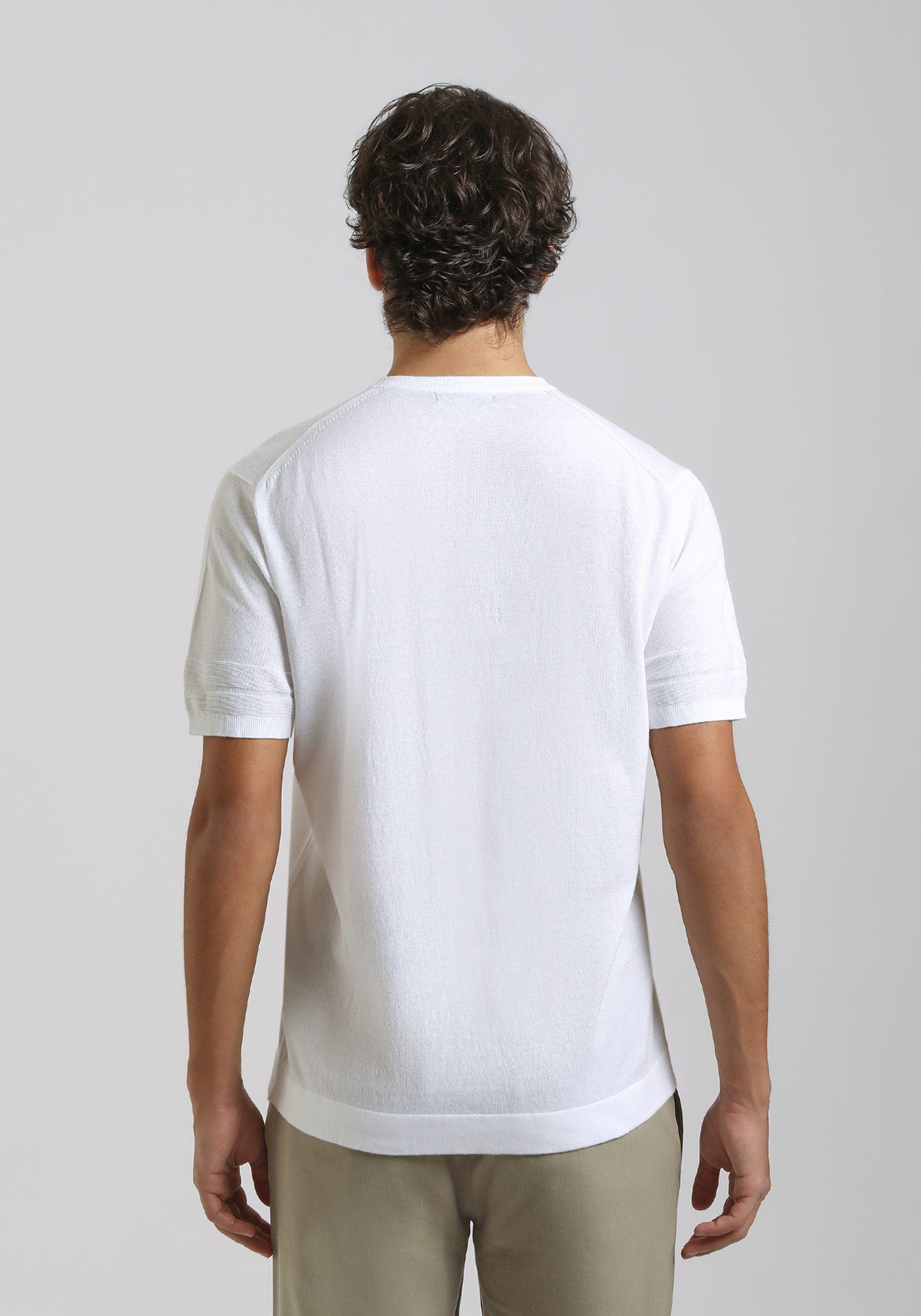 T-shirt in maglia|Colore:Bianco
