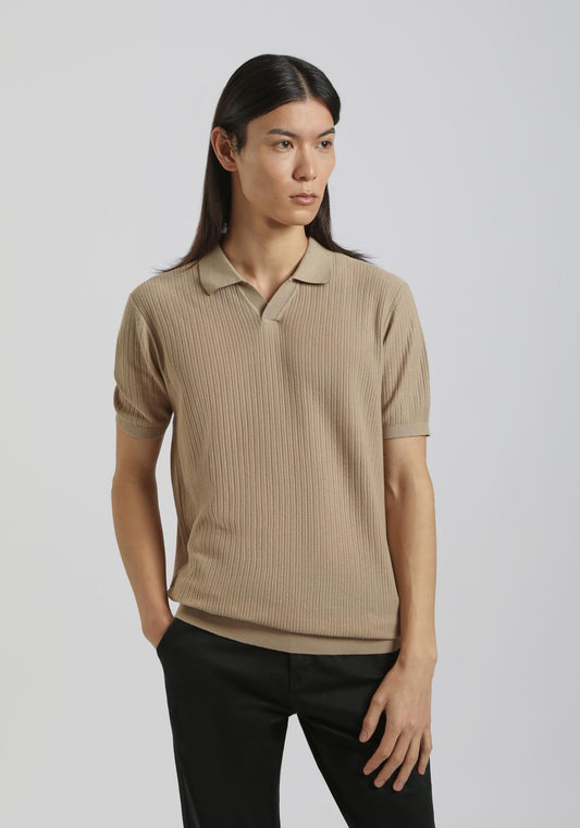Polo in maglia|Colore:Beige
