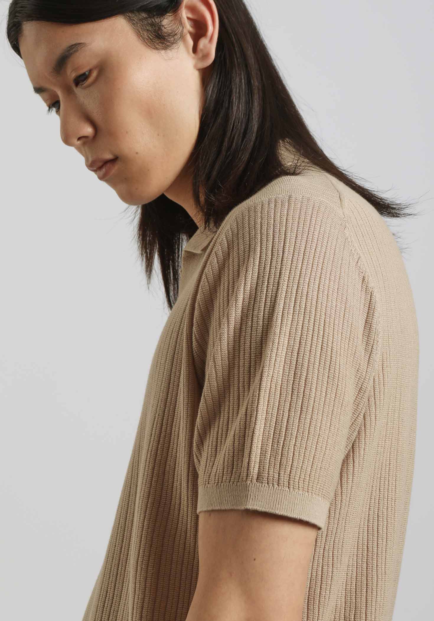 Polo in maglia|Colore:Beige