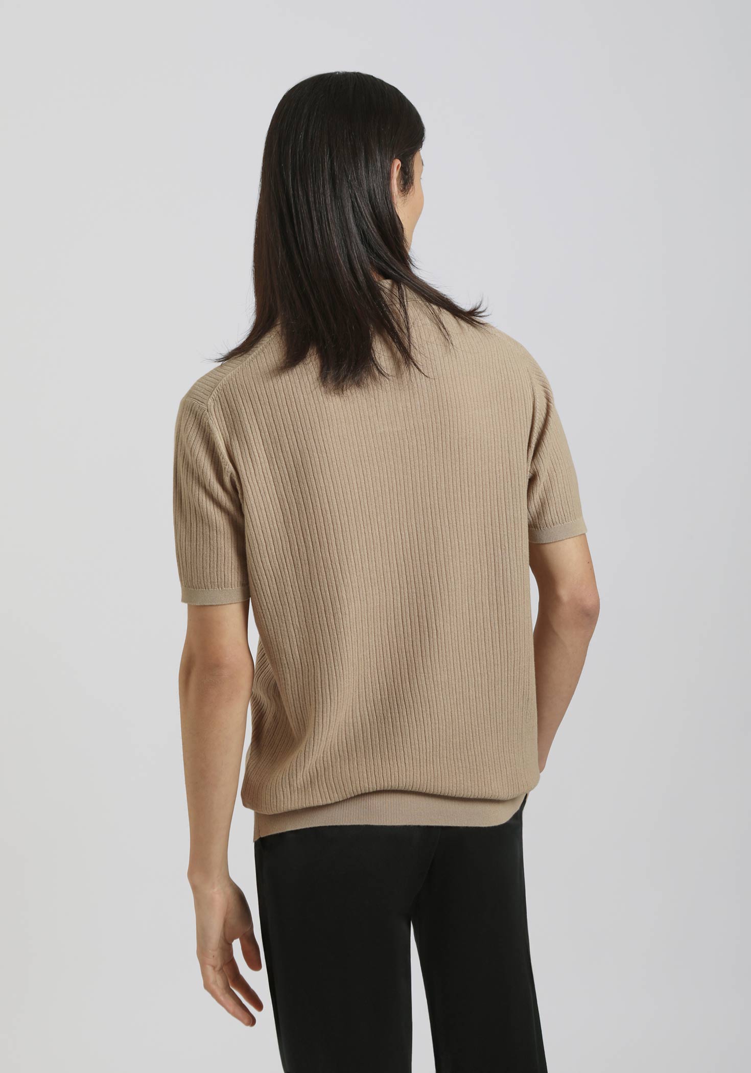 Polo in maglia|Colore:Beige