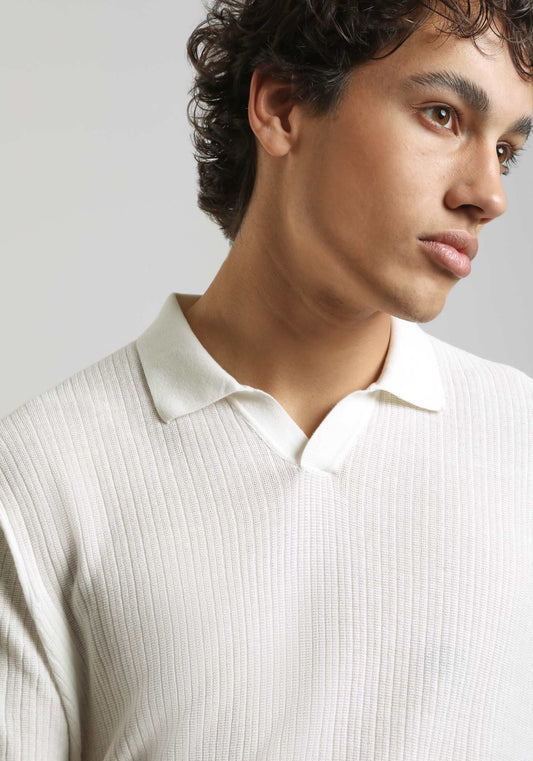 Polo in maglia|Colore:Off white