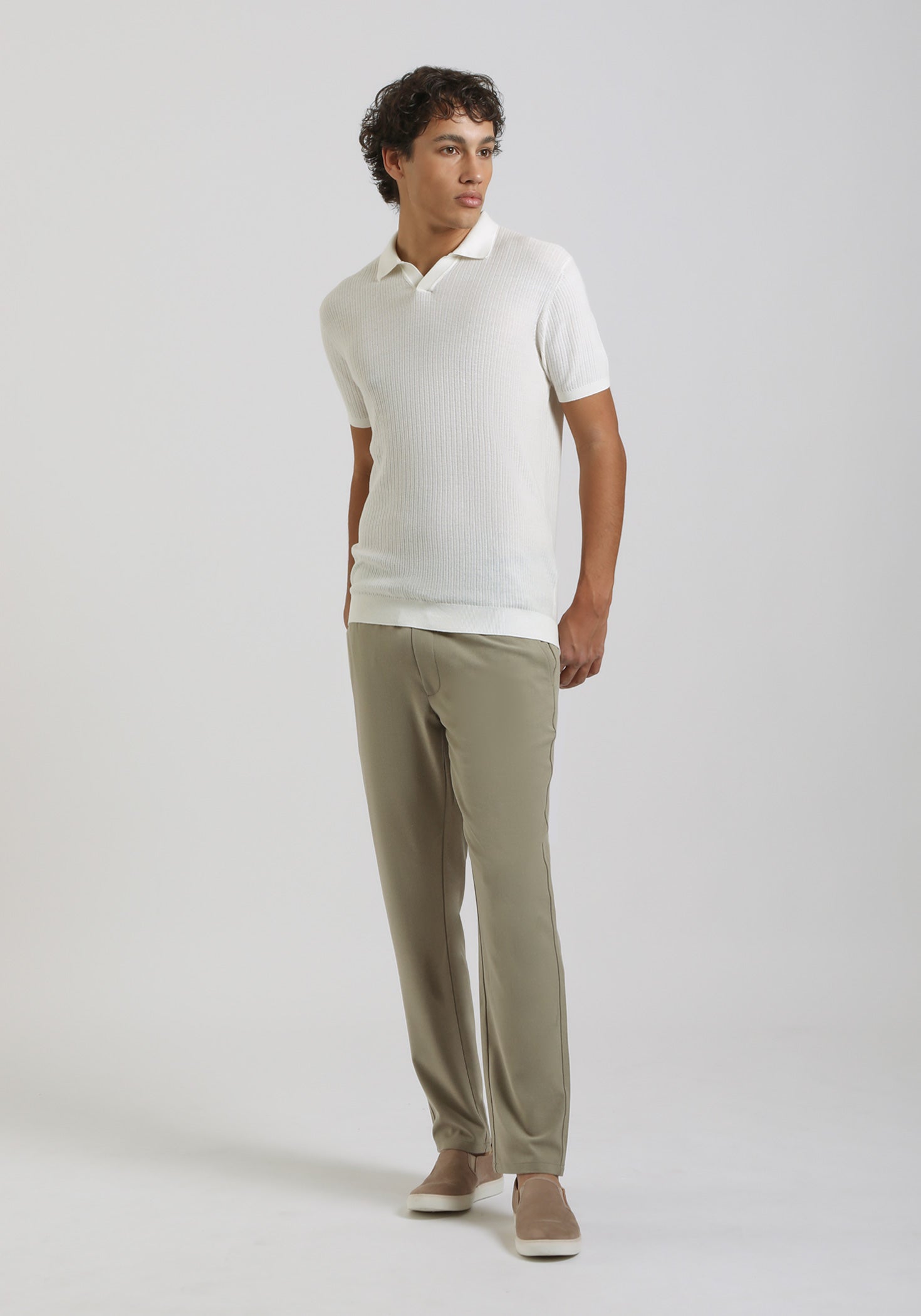 Polo in maglia|Colore:Off white