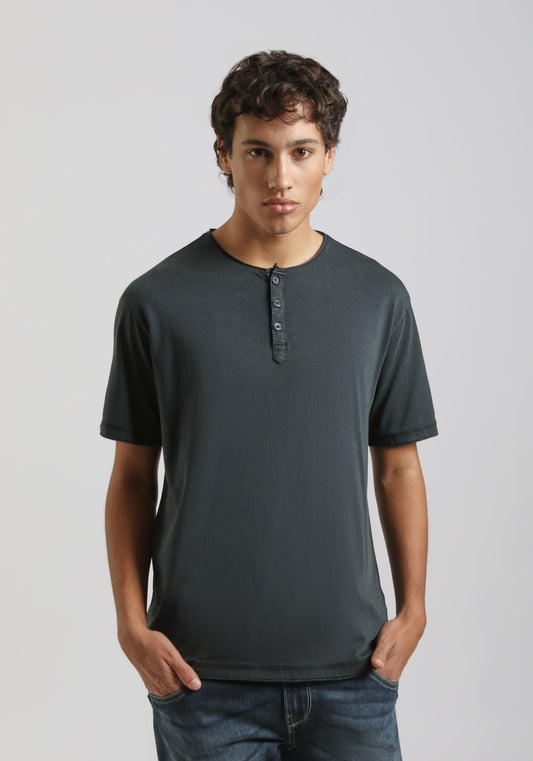 T-shirt collo serafino|Colore:Blue