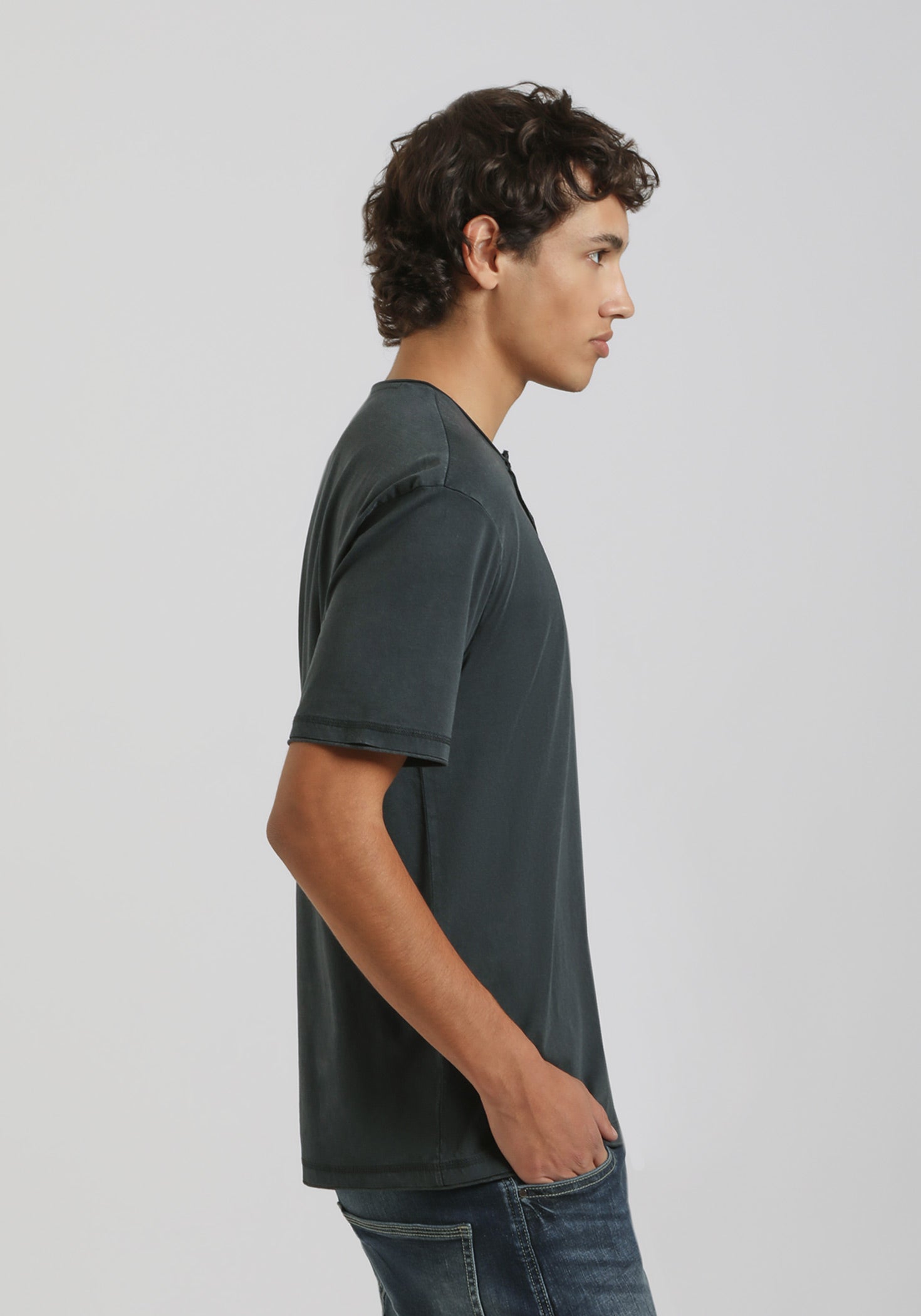 T-shirt collo serafino|Colore:Blue