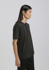 T-shirt collo serafino|Colore:Nero