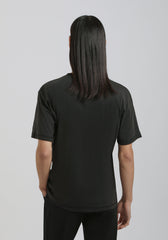 T-shirt collo serafino|Colore:Nero