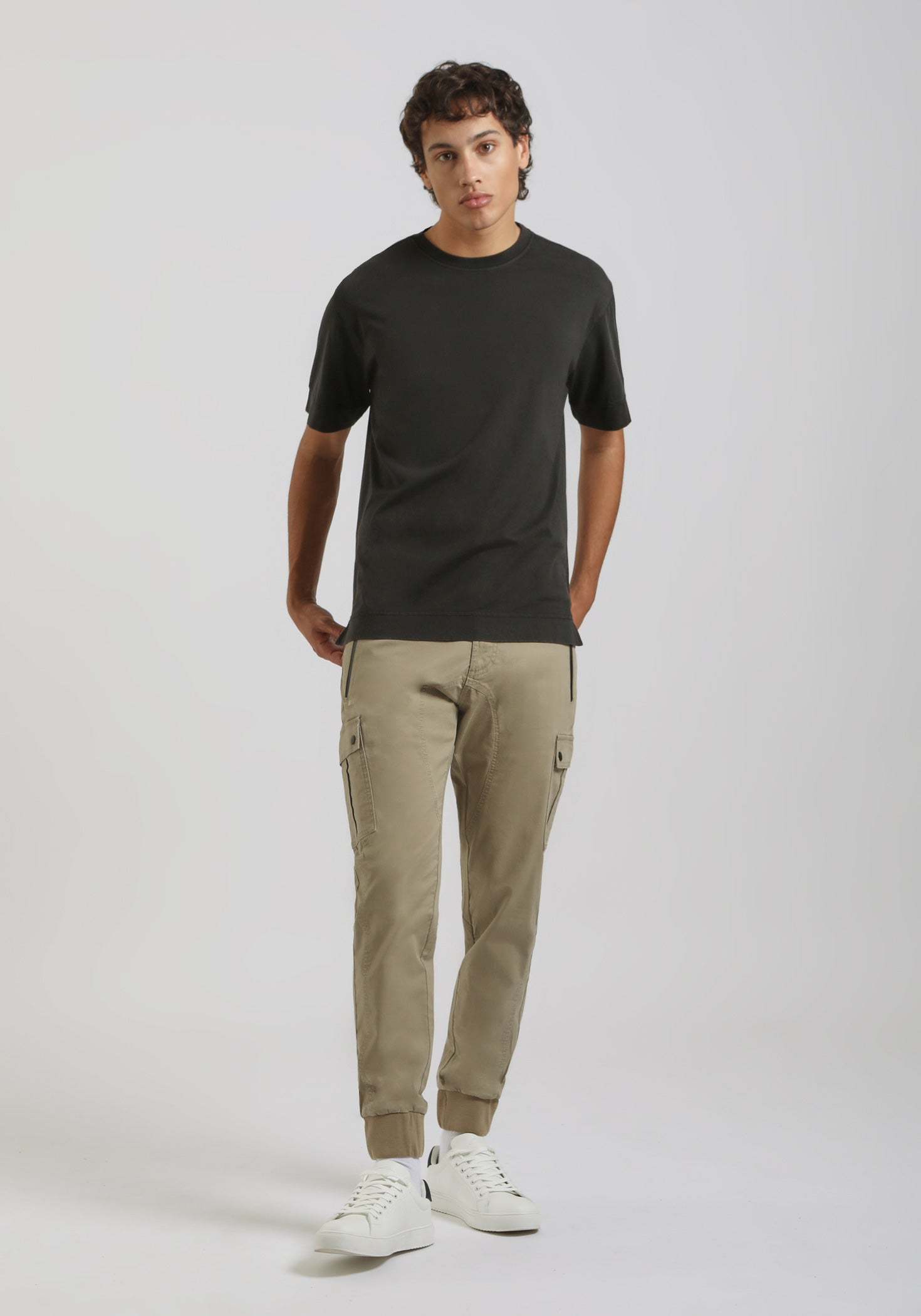 T-shirt strutturata 100% cotone|Colore:Nero